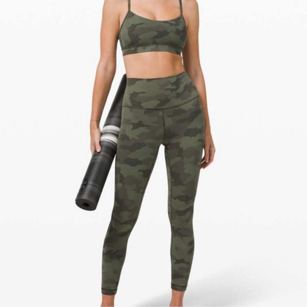 Lululemon Align High-Rise Pant 25" Leggings Camouflage Green Women's Size‎ 12